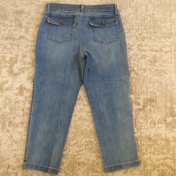 One 5 One Five Pocket Denim Ankle Cropped Jeans 12 Blue - Picture 11 of 16